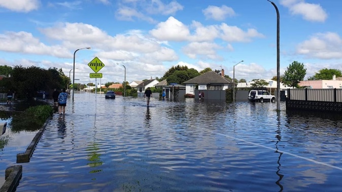 Some people had to be rescued from their roofs because the flooding was so intense and fast. Photo / RNZ / Anusha Bradley