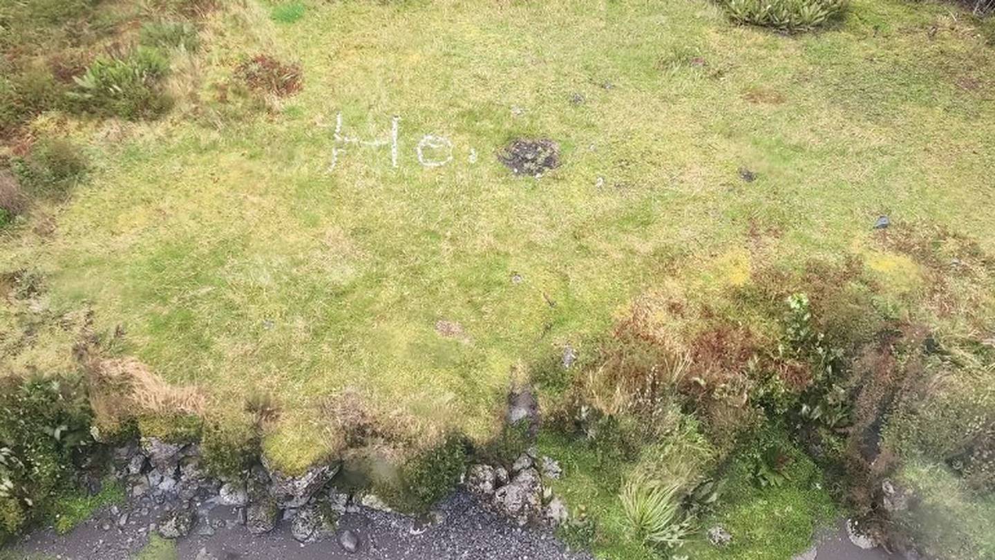 The man got to 'He' before running out of toilet paper. Photo / Supplied