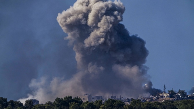 Smoke rises following an Israeli bombardment in the Gaza Strip, as seen from southern Israel, Thursday, Jan. 4, 2024. Photo / AP