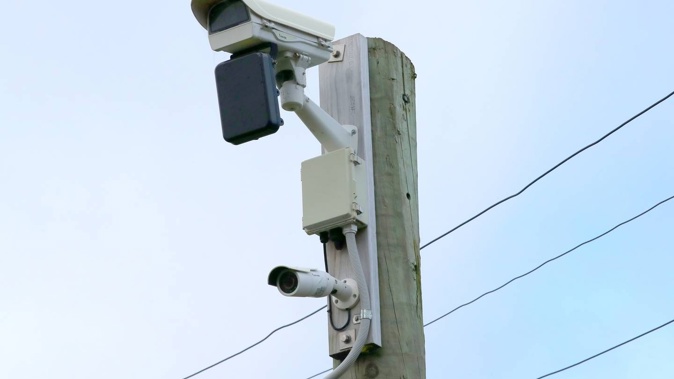 Senior Constable Keith Butters says the latest cameras include colour view at night. Photo / Bevan Conley