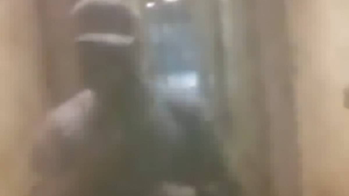 The Tik Tok shows a masked man shadow boxing in Paremoremo prison. (Photo / Supplied)