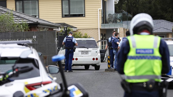 Five people were arrested after a police pursuit across West Auckland on Friday. (Photo / Hayden Woodward)
