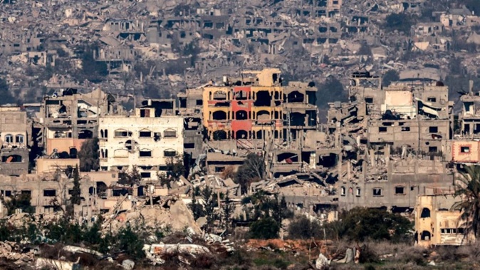 Destroyed buildings in the northern Gaza Strip amid the ongoing war between Israel and Hamas. Photo / AFP