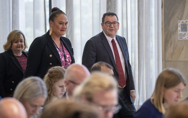 Social Development Minister Carmel Sepuloni and Finance Minister Grant Robertson. (Photo / NZ Herald)