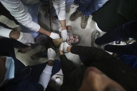 Palestinians wounded in the Israeli bombardment are treated in a hospital in Rafah, Gaza Strip. Sunday, March 24, 2024. Photo / AP Hatem Ali