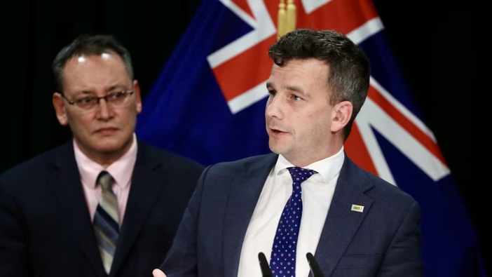 Act Leader David Seymour with Health Minister Dr Shane Reti.