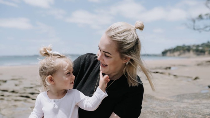 Katie Hawkey is a self-employed midwife and mum to 2-year-old (Chloe. Photo / Supplied)