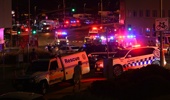 Police and ambulances at the northern end of Campbell Parade in Bondi following a shooting incident. Bondi, NSW. December 14th, 2025. (Photo by Kate Geraghty / Sydney Morning Herald via Getty Images)
