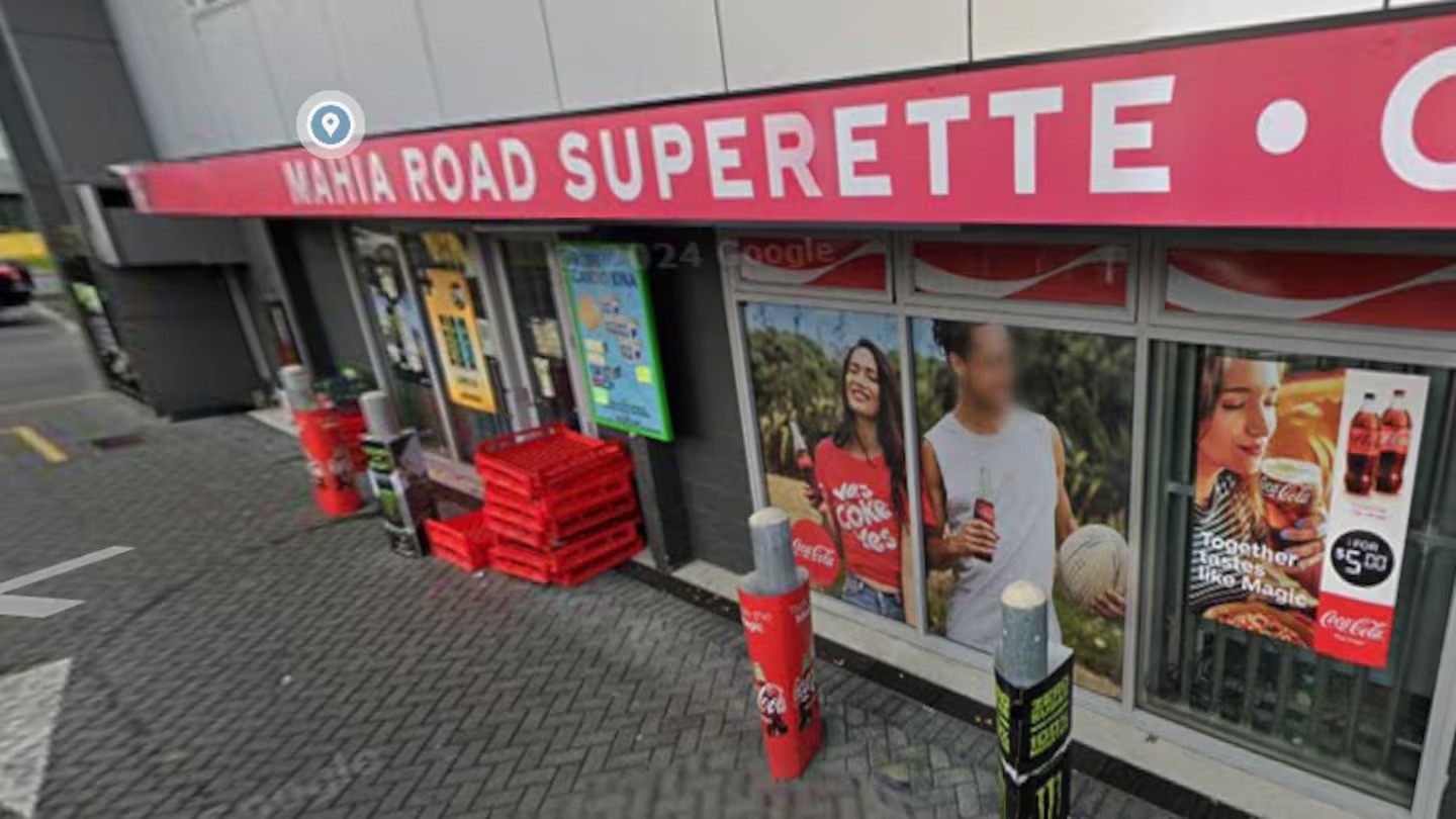 A person was stabbed in front of the Mahia Rd Superette in Manurewa. Photo / Google Maps