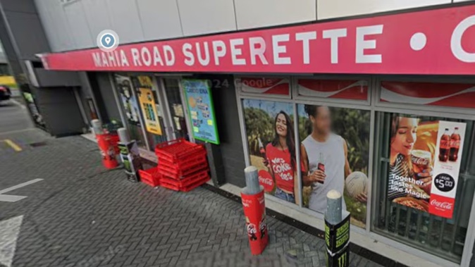 A person was stabbed in front of the Mahia Rd Superette in Manurewa. Photo / Google Maps