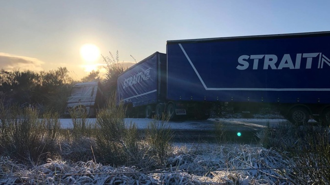 State Highway 4 was closed due to a truck crash 1.5km north of National Park.