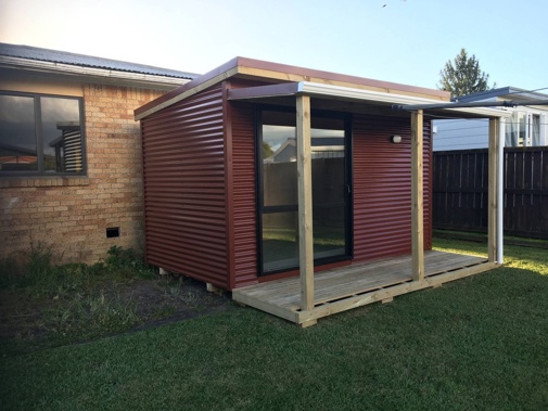 The red cabin, built by a local business, was believed to have been hoisted onto an offender’s truck with a crane by two young men. Photo / Supplied