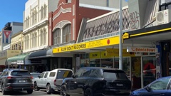 Slow Boat Records supports the removal of car parks on Wellington's Cuba St. Photo / Ethan Manera