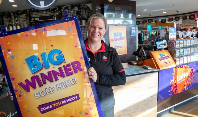 New World Kapiti co-owner Ali Young in the store’s Lotto outlet which sold last night’s $37m Powerball ticket, Paraparaumu, August 17, 2023. Photo / Mark Mitchell