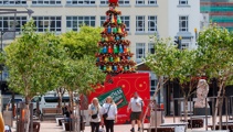 Why is Wellington's Christmas tree made from road cones?