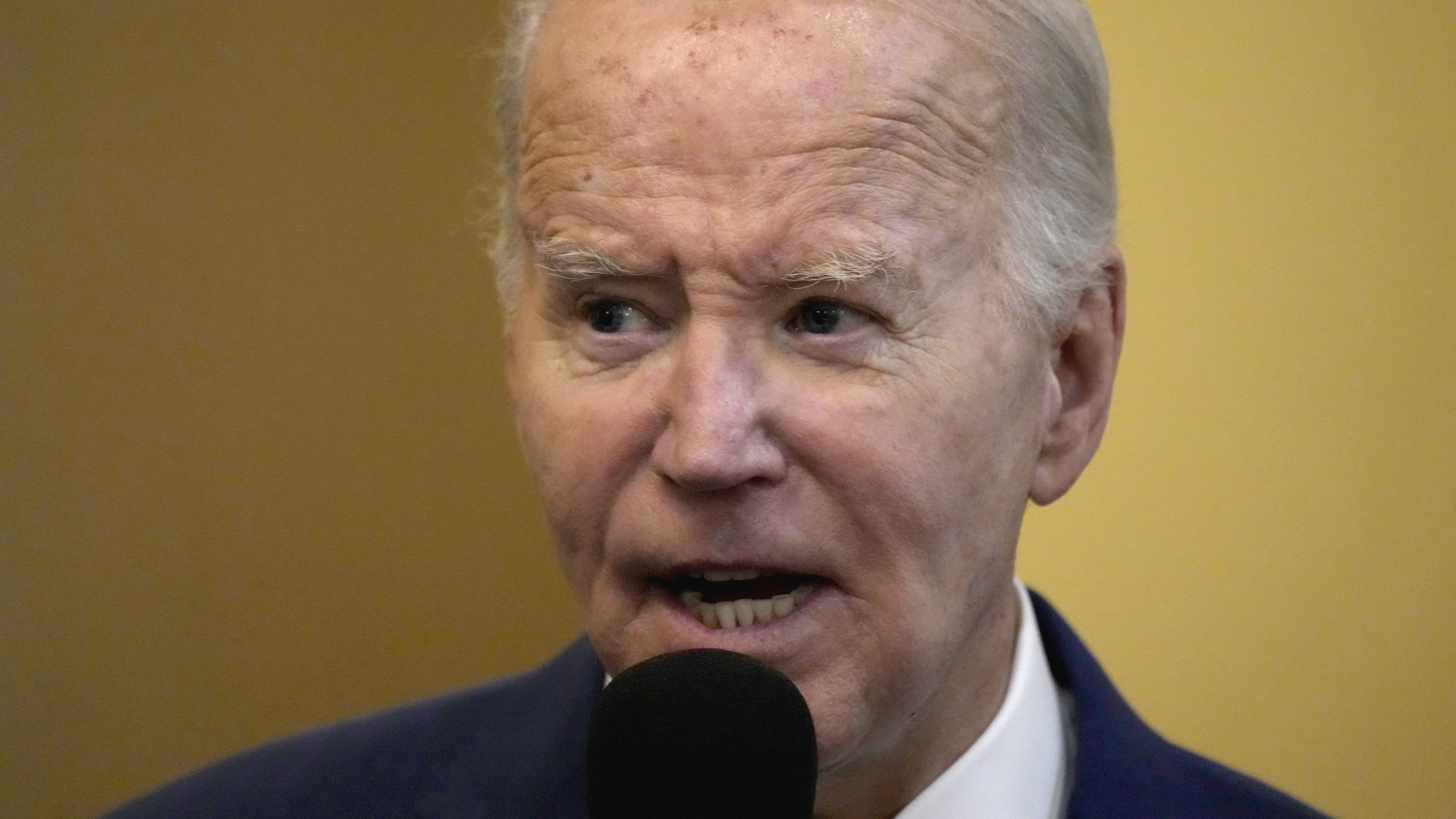 President Biden speaks at the "Sunday Lunch" event at the Brookland Baptist Banquet Center, part of the Brookland Baptist Church, in West Columbia, S.C., on Sunday, Jan. 28, 2024. Photo / AP