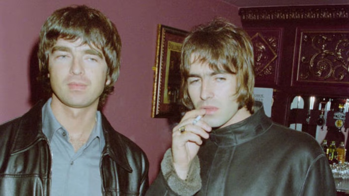 British musicians Liam and Noel Gallagher of Oasis in 1998. Photo / Getty Images
