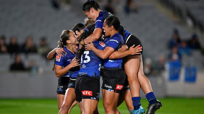 The Blues won their second-straight Super Rugby Aupiki title. Photo / Photosport