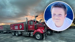 Hart Haulage responded to mother's plea to give Oliver Johnson a birthday he'll never forget.