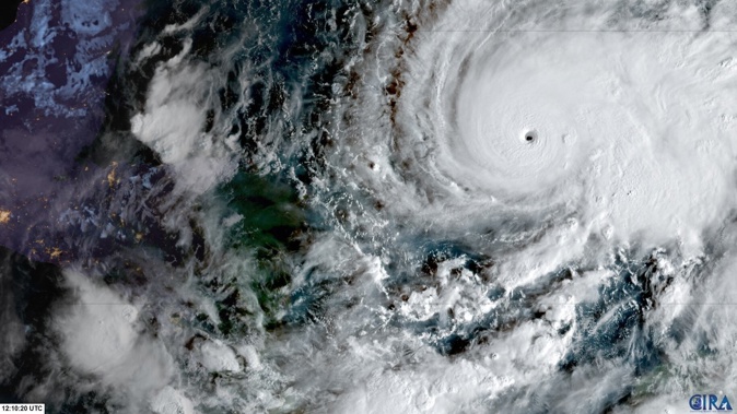 This RAMMB/CIRA handout satellite image shows Hurricane Melissa southeast of Jamaica at 12:10 UTC on October 27, 2025. Hurricane Melissa strengthened Monday as it took aim at Jamaica and other parts of the Caribbean as a top-level Category 5 storm, with forecasters predicting catastrophic flooding and urging residents to seek shelter immediately. Photo / RAMMB/CIRA, AFP