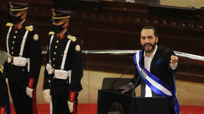 El Salvador's President Nayib Bukele. His country voted to become the first nation in the world to adopt bitcoin as legal tender. (Photo / AP)