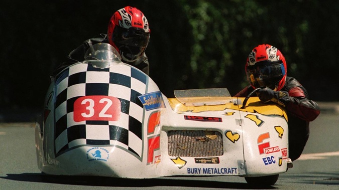 The style of sidecar that's typically raced at the Isle of Man TT event. Photo / Getty