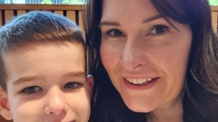 Nichola Oakenfull, of Myeloma New Zealand, and son Alex. Oakenfull says she is "delighted" with the Pharmac proposal to fund pomalidomide and widen access to lenalidomide. Photo / Supplied