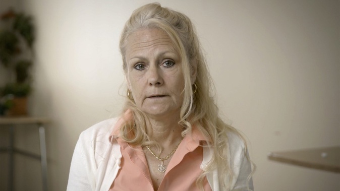In a image taken from May 1, 2024 video, provided by Hard Working Movies, Pamela Smart makes a statement at Bedford Hills Correctional Facility in Bedford Hills, N.Y. Photo / Hard Working Movies via AP