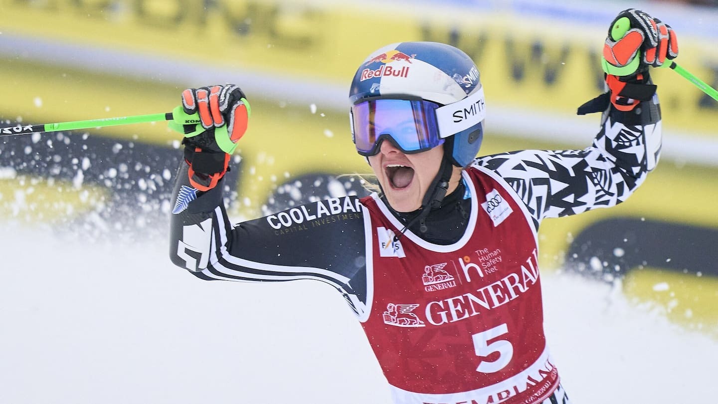 Back-to-back: Alice Robinson tops World Cup podium again