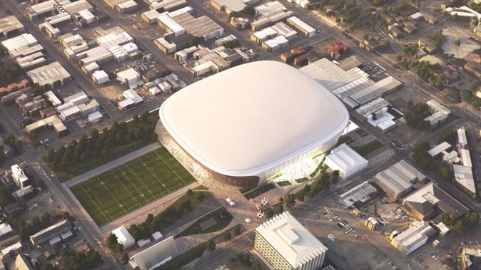 An earlier artists' impression of the Canterbury Multi-Use Arena to be built in the Christchurch CBD. (Photo / Supplied)