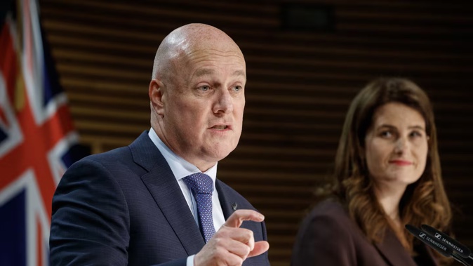 Prime Minister Christopher Luxon (left) and Finance Minister Nicola Willis plan to make the tax change, which Inland Revenue says will distort the tax system and impede productivity. Photo / Mark Mitchell
