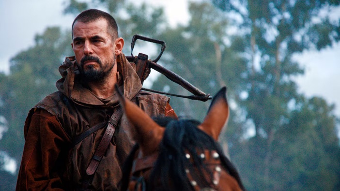 War-weary warrior returns: Claes Bang plays 14th-century master archer William Tell. Photo / Crossbow Films Limited; Marieke Macklon