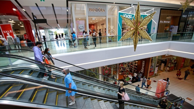 Christmas shoppers have been busy today but transaction numbers are down from previous years, according to Worldline. Photo / Alex Burton