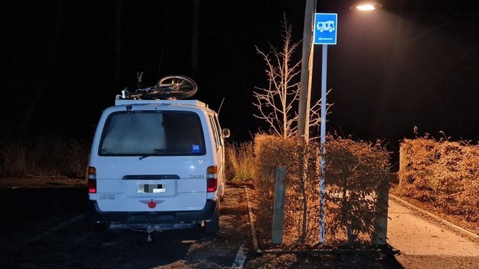 Tao Scott woke to find a $200 fine for sleeping off drinks the night before in a carpark in Arrowtown. (Photo / Supplied)