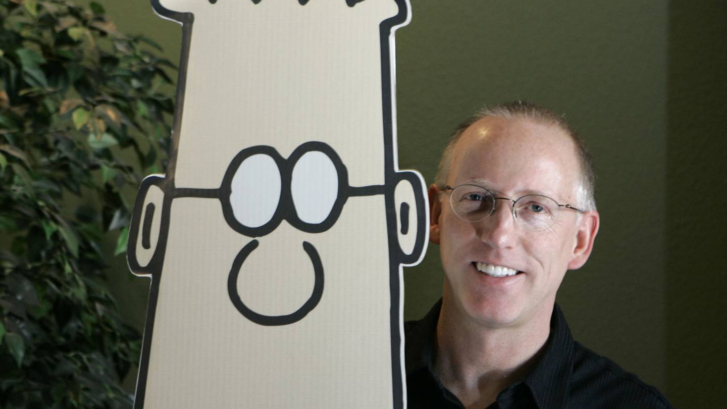 Scott Adams, creator of the comic strip Dilbert. Several prominent media publishers across the US are dropping the Dilbert comic strip after Adams, its creator, described black people as members of “a racist hate group” during an online video show. Photo / AP
