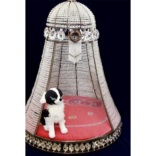 For just $31,660 your pet can lounge around inside this Hello Kitty daybed surrounded by 7,600 crystal beads