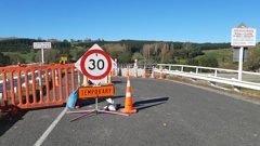 The Patangata Bridge has both speed and weight restrictions. Photo / Rachel Wise