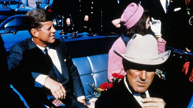 US President John F. Kennedy, First Lady Jacqueline Kennedy, and Texas Governor John Connally ride in a motorcade from the Dallas airport into the city. Photo / Getty Images