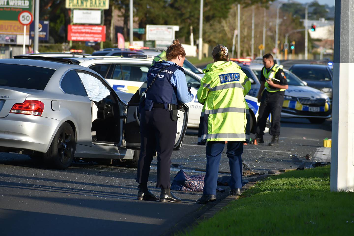 The crash happened last month on Botany Rd, East Auckland. Police are still investigating. Photo / Darren Masters