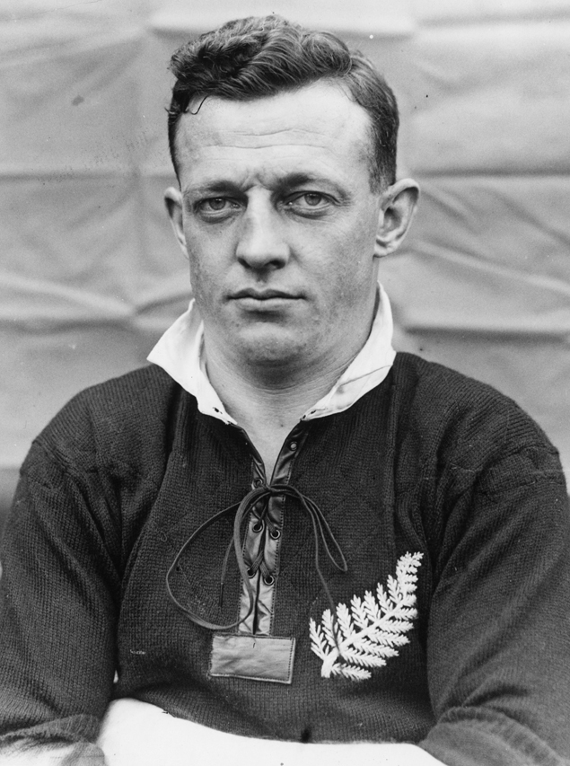 1924 - a thick jersey laced up at the neck and with a giant silver fern