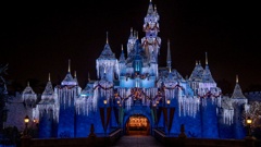 Sleeping Beauty's Castle at Christmas. Photo / Disney