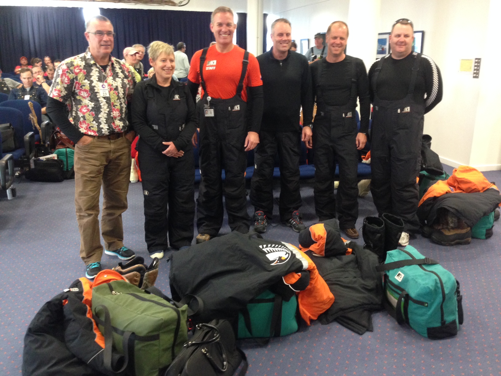 Some of Danny's travlling companions including Christchurch mayor Lianne Dalziel,  Antarctica NZ CEO Peter Beggs, and Christchurch Airport CEO Malcolm Johns