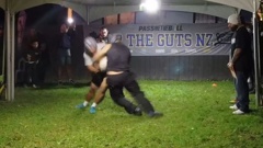 Auckland-based Up the Guts NZ livestreamed a run it straight event in a backyard on Thursday evening. Photo / Supplied