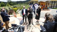 Prime Minister Jacinda Ardern was heckled at a press conference in Northland last week. (Photo / Michael Cunningham)