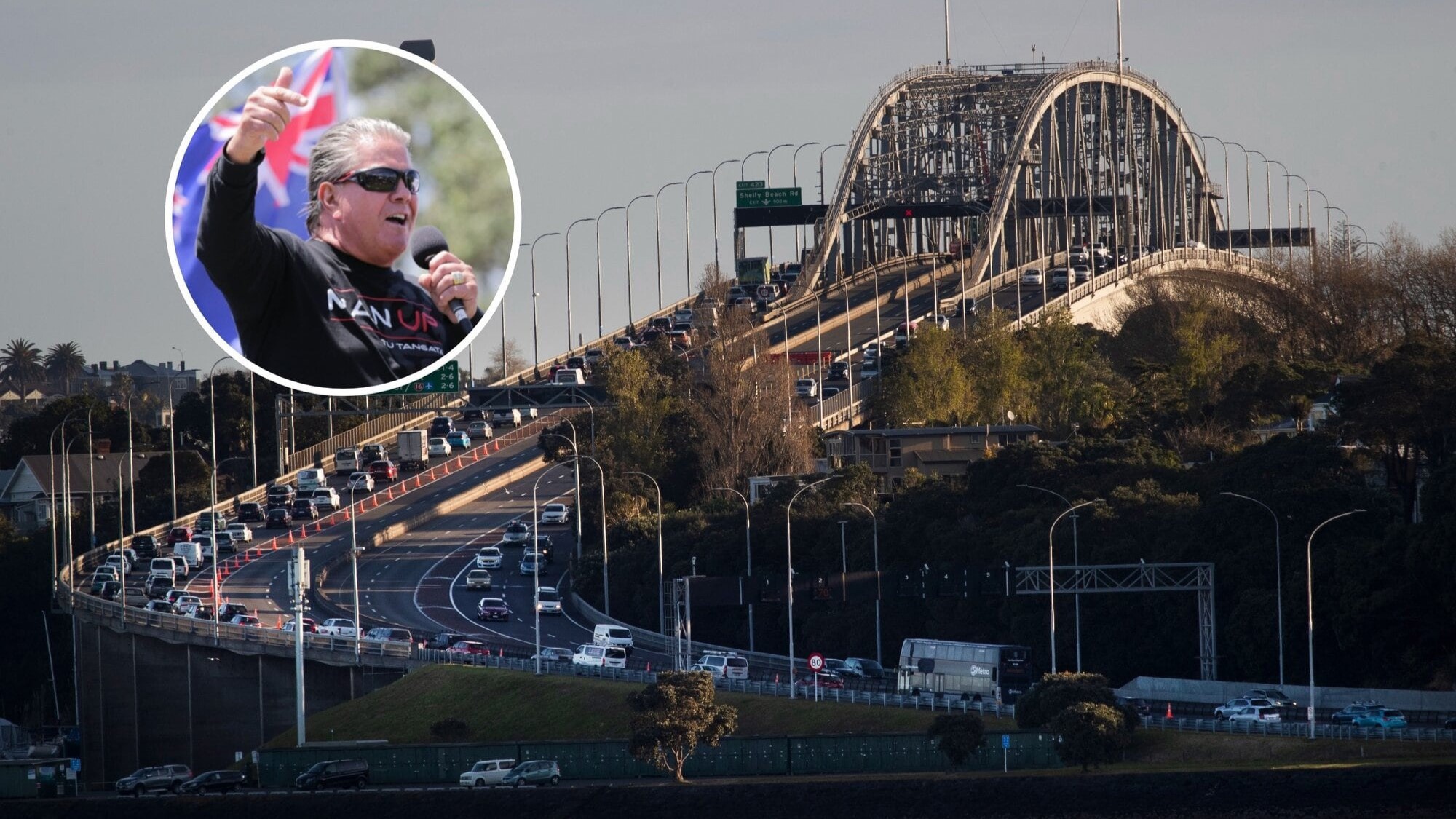 Police vow to block Destiny Church protest march over Auckland Harbour Bridge , new ban for walkers