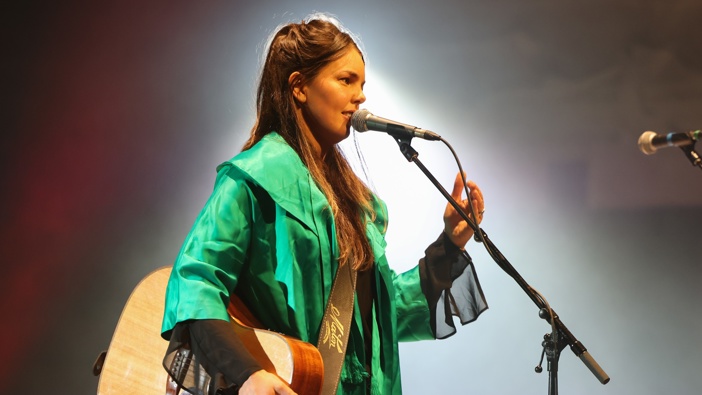 Mel Parsons performs at Auckland Town Hall on February 25, 2023 in Auckland, New Zealand. Photo / Getty