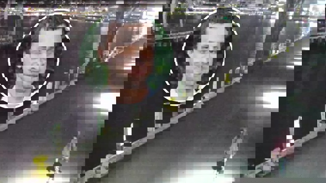 CCTV footage showed him walking in a northerly direction on Queens Wharf near Shed 6 last weekend. (Photo / Supplied)