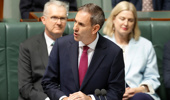 Australian Treasurer Jim Chalmers delivers the 2026 budget at Parliament House on May 12, 2026 in Canberra, Australia. (Photo by Hilary Wardhaugh/Getty Images)