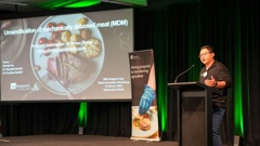 AgResearch senior scientist Renyu Zhang won the inaugural Meat Industry Association's Dragon's Den. Photo / Meat Industry Association