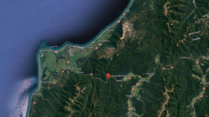 The collision occurred on State Highway 6 on Lower Buller Gorge Rd. Photo / Google Maps